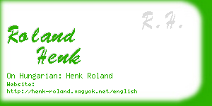 roland henk business card